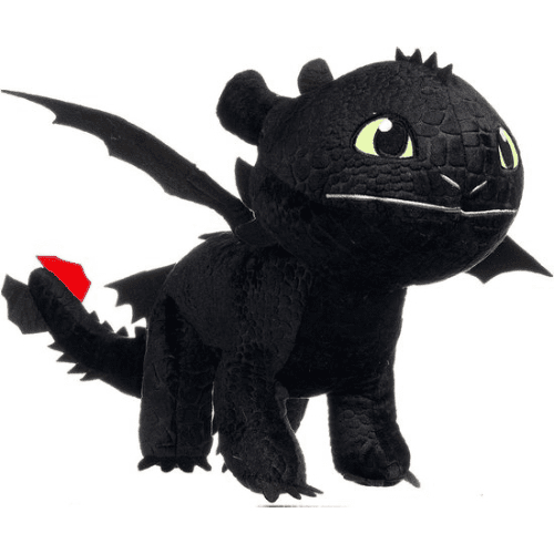 Toothless Zwart - Hoe tem je een Draak / How to train your Dragon Pluche Knuffel 40 cm